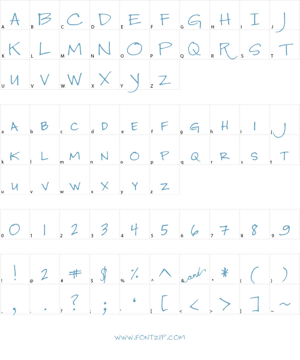 DJB Jenna Font Character